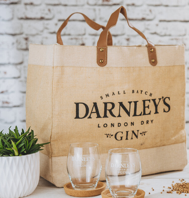 Darnley's Hessian and Leather Shopper Bag